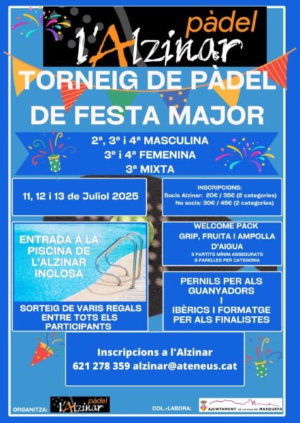 La Bustia cartell Torneig Padel Alzinar