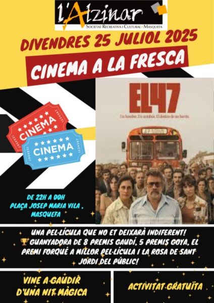 La Bustia cartell cinema a la fresca Masquefa