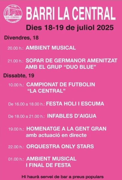 La Bustia cartell festa barri La Central