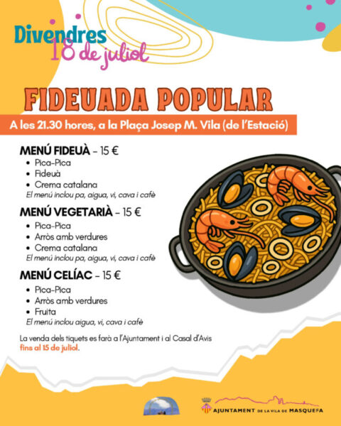 La Bustia cartell fideuada popular Masquefa