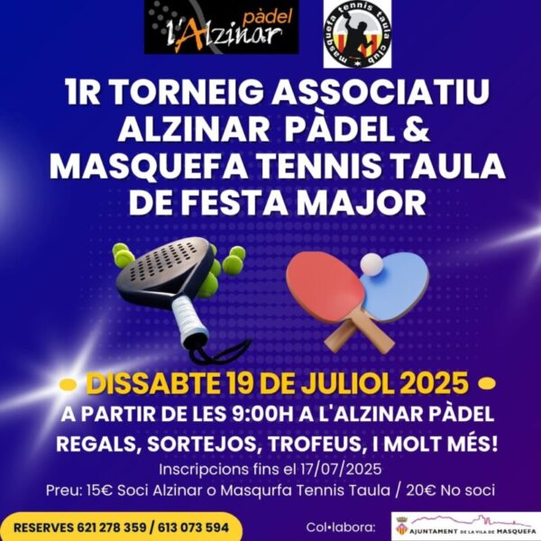 La Bustia cartell torneig padel Alzinar