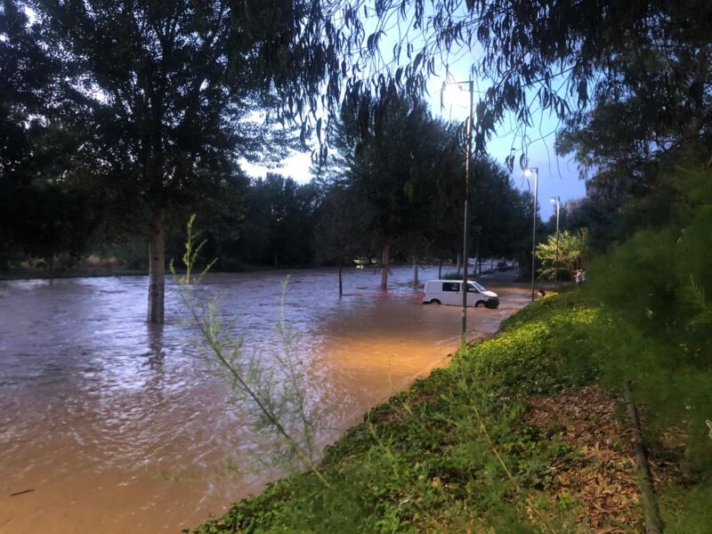 La Bustia pluja dana 12 juliol 2025 riu Anoia Martorell