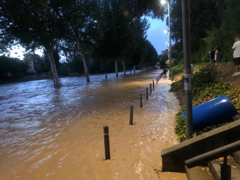 La Bustia pluja dana 12 juliol 2025 riu Anoia Martorell