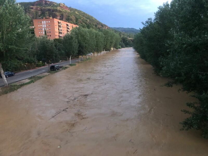 La Bustia pluja dana 12 juliol 2025 riu Anoia Martorell