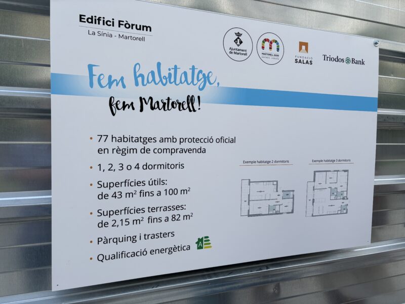 La Bustia primera pedra habitatges Forum La Sinia Martorell