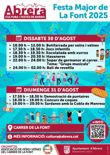 La Bustia cartell Festa Major de La Font Abrera