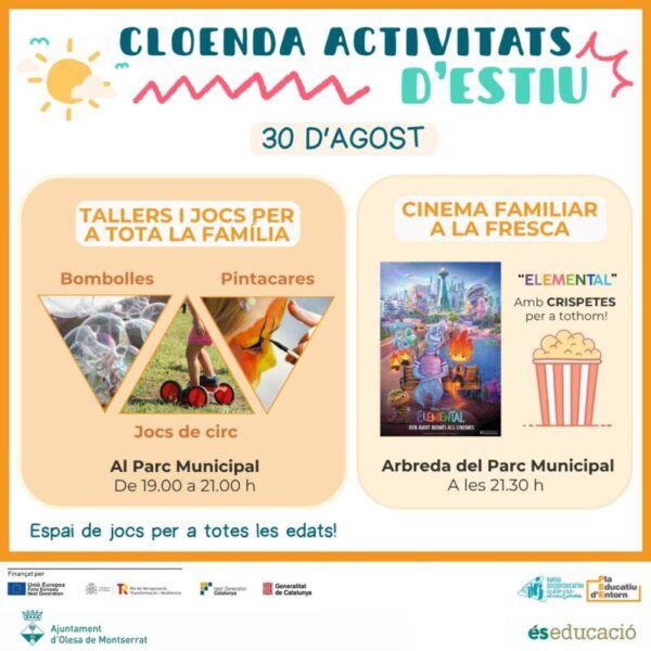 La Bustia cartell cloenda estiu Olesa