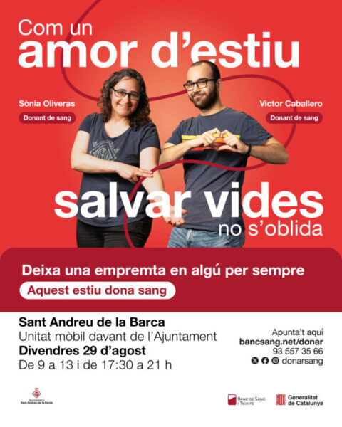 La Bustia cartell donacio sang Sant Andreu agost