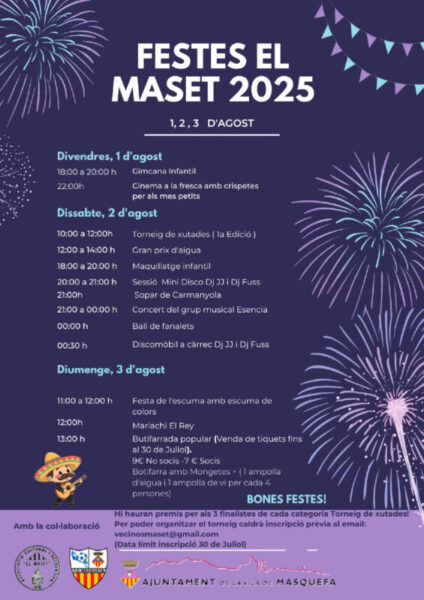La Bustia cartell festes del Maset