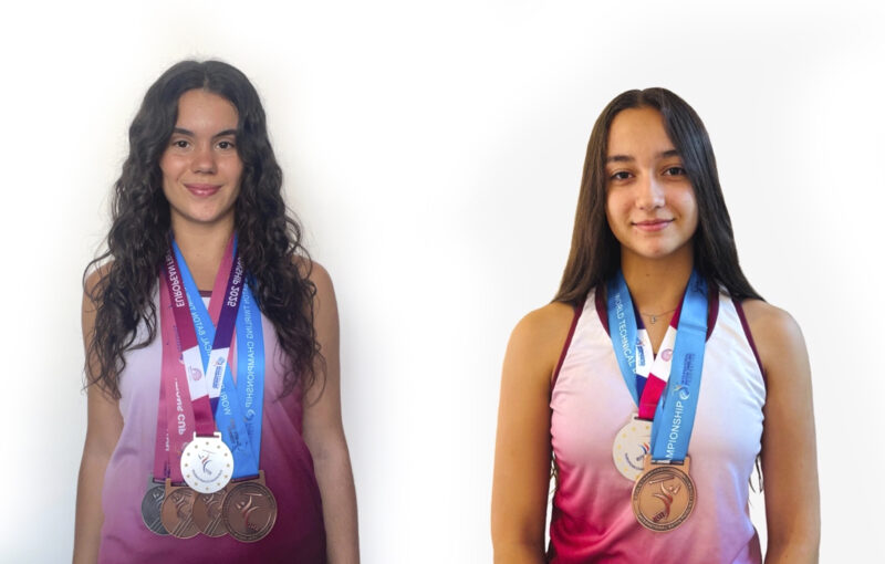 La Bustia Paula Segura i Lucia Gonzalez campiones twirling Club Les Franqueses Olesa