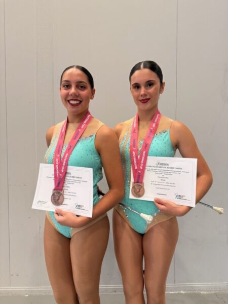 La Bustia Paula Segura i Lucia Gonzalez subcampiones Europa i terceres del mon de twirling Olesa