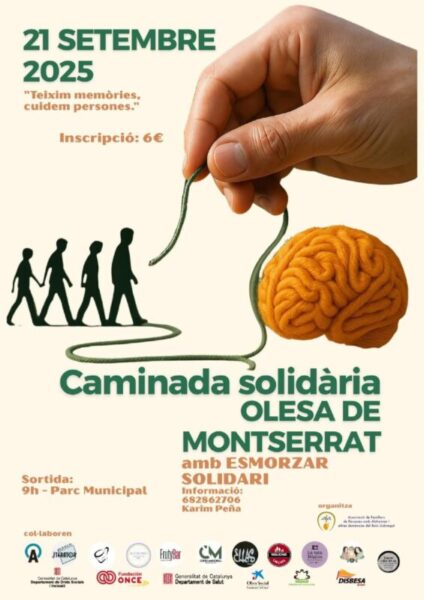 La Bustia cartell Caminada solidaria Associacio Familiars Persones amb Alzheimer i altres demencies del Baix Llobregat Olesa 2025