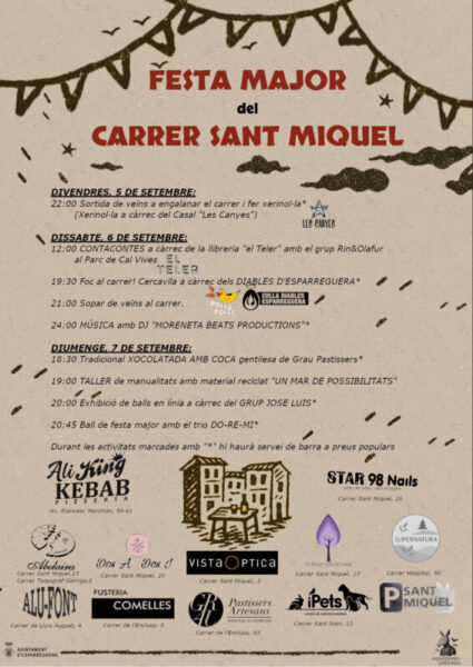 La Bustia cartell Festa Major carrer Sant Miquel Esparreguera
