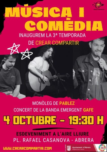 La Bustia cartell Gafe i Pablez Crear i compartir inici 3a temporada Encuentro Abrera
