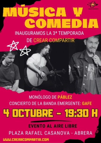 La Bustia cartell Musica y comedia