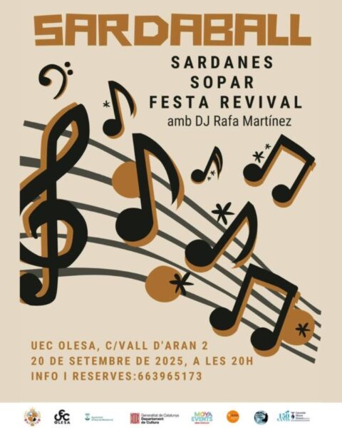 La Bustia cartell Sardaball UEC setembre 25 Olesa