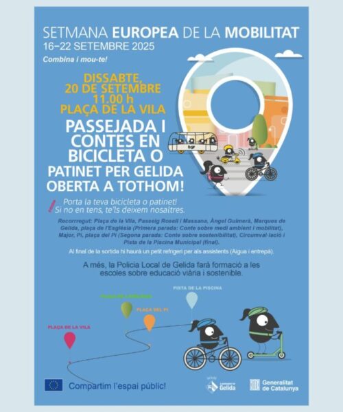 La Bustia cartell Setmana Europea Mobilitat Gelida