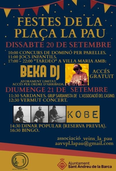 La Bustia cartell festes plaça de la Pau Esparreguera