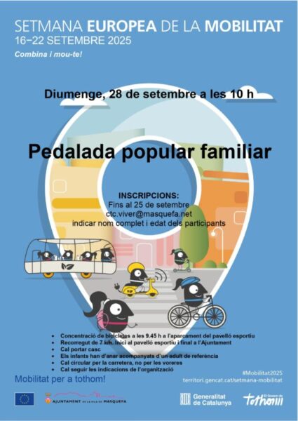 La Bustia cartell pedalada popular familiar Masquefa