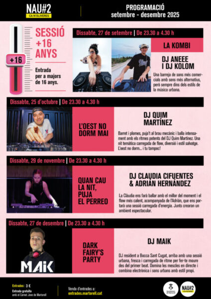 La Bustia cartell programacio Nau 2 Martorell 2025 2