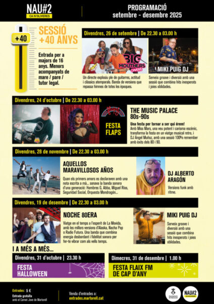 La Bustia cartell programacio Nau 2 Martorell 2025 3