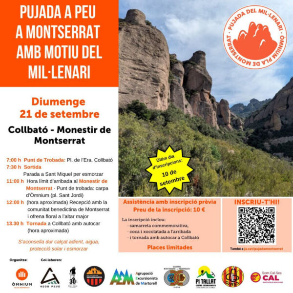 La Bustia cartell pujada Monestir Montserrat 21 setembre 2025