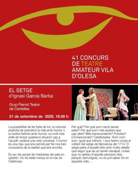 La Bustia cartell teatre El Setge UEC setembre 25 Olesa