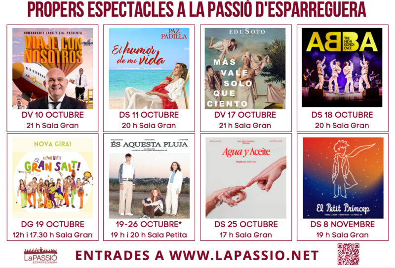 La Bustia cartelleria espectacles octubre i novembre 2025 La Passio Esparreguera