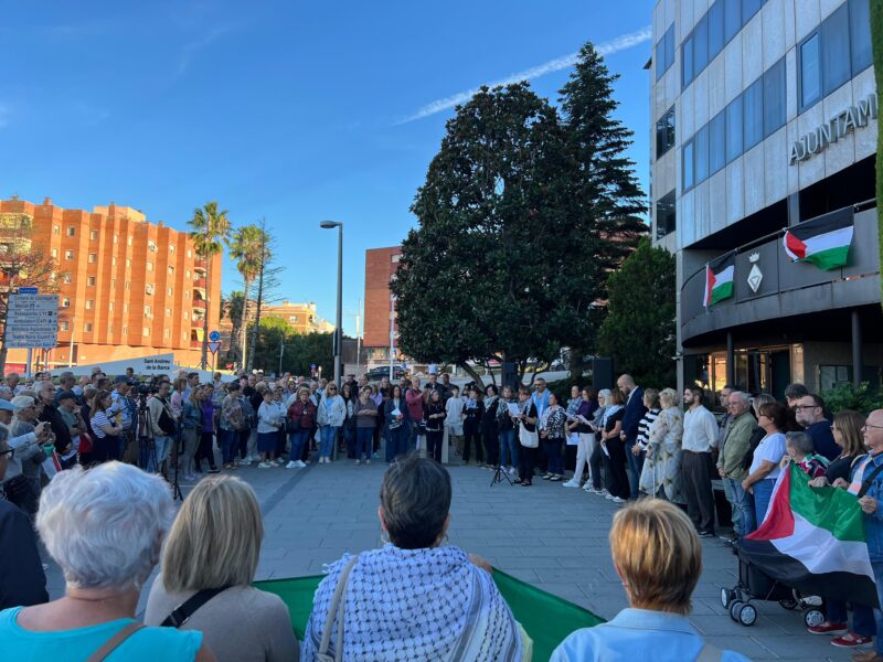 La Bustia concentracio per Palestina a Sant Andreu 1