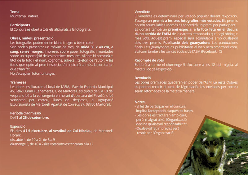 La Bustia convocatoria Concurs Fotografia AEM 2025