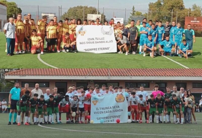 La Bustia homenatge Izan i Iker CF Sant Andreu