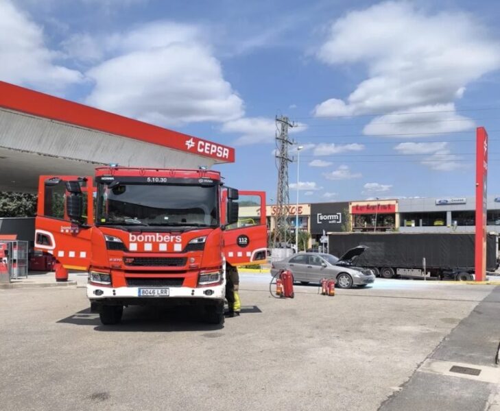 La Bustia incendi vehicle Martorell 5 setembre 2