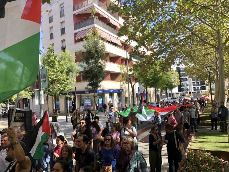 La Bustia manifestacio amb Palestina Martorell