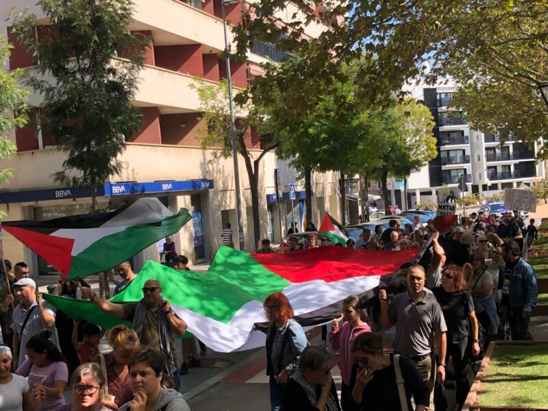 La Bustia manifestacio amb Palestina Martorell