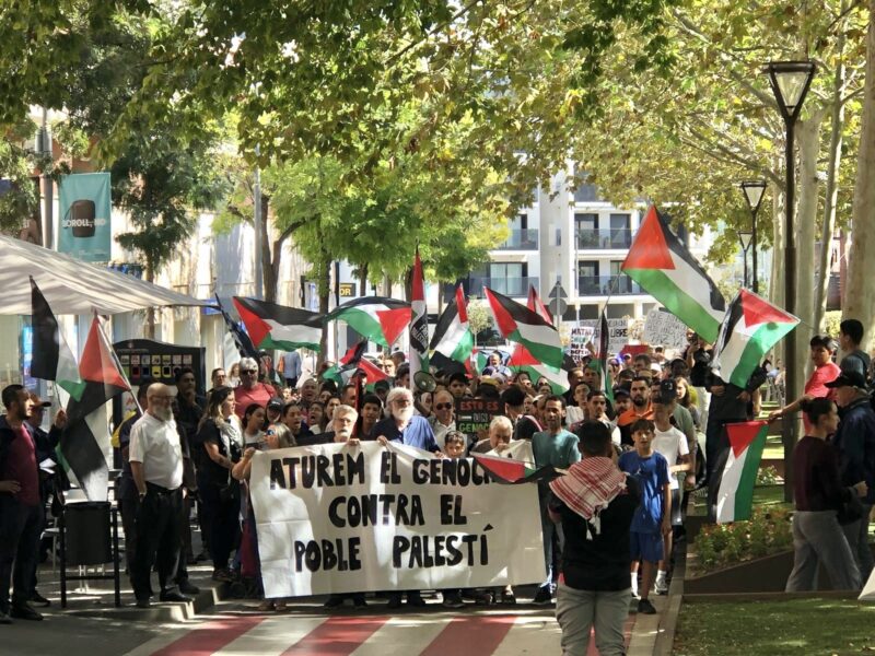 La Bustia manifestacio amb Palestina Martorell