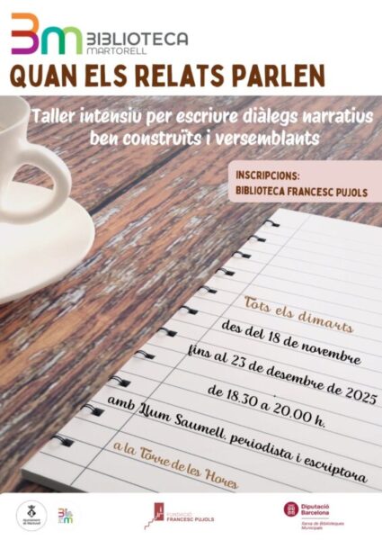La Bustia Llum Saumell cartell taller escriptura Martorell