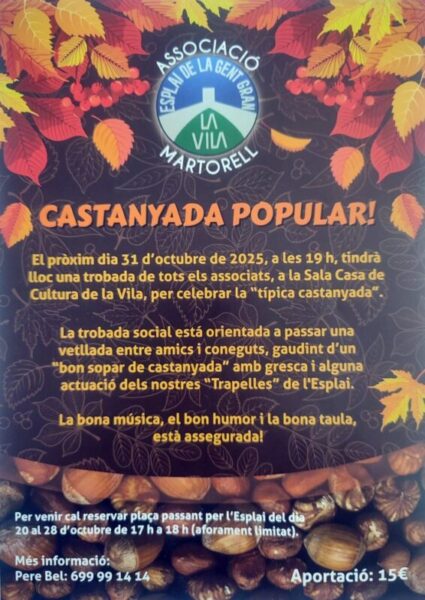 La Bustia cartell Halloween i Castanyada Martorell 1