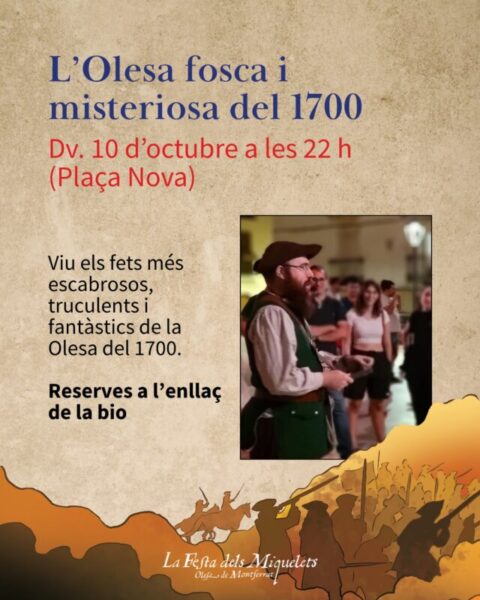 La Bustia cartell Festa Miquelets 10 octubre 2025 Olesa 1