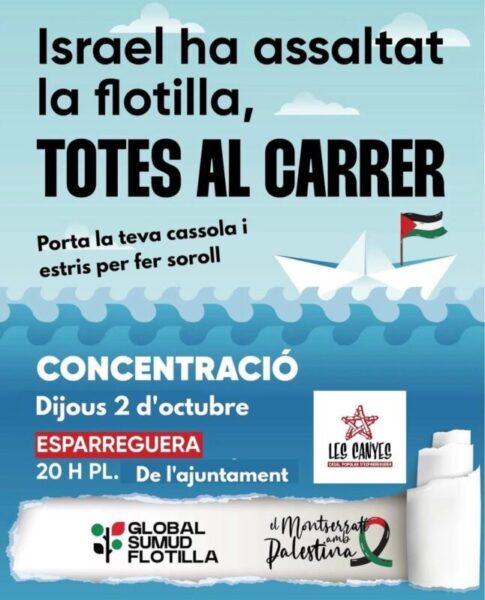 La Bustia cartell concentracio Gaza Esparreguera