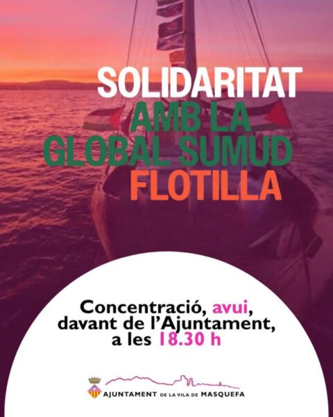 La Bustia cartell concentracio Gaza Masquefa