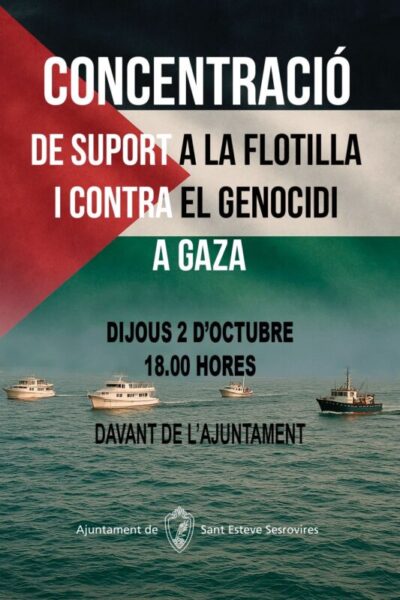 La Bustia cartell concentracio Gaza Sant Esteve