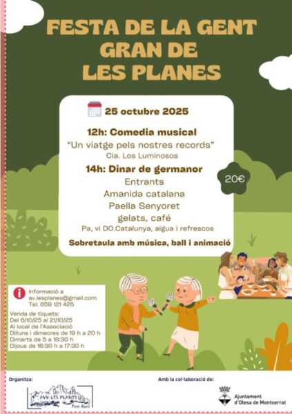 La Bustia cartell festa gent gran Les Planes