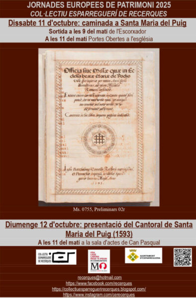 La Bustia cartell jornades europees patrimoni Esparreguera
