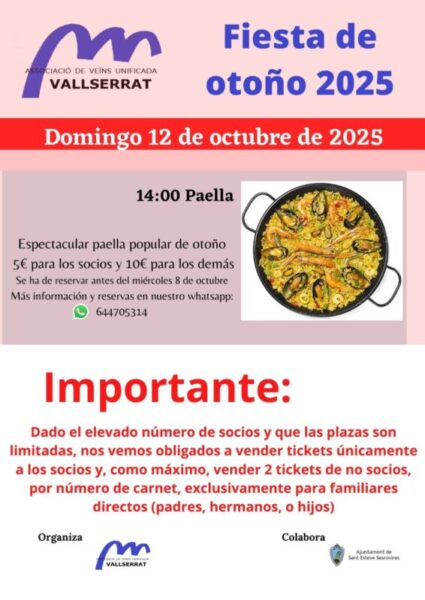 La Bustia cartell paella de tardor