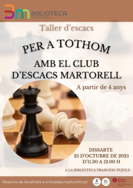 La Bustia cartell taller escacs Martorell