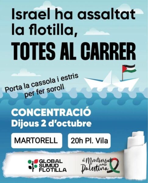 La Bustia concentracio Gaza Martorell