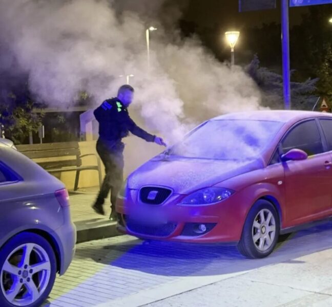 La Bustia incendi cotxe Martorell 17 octubre 1
