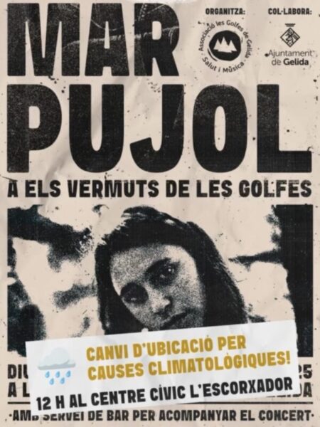 La Bustia cartell Mar Pujol Gelida canvi ubicacio