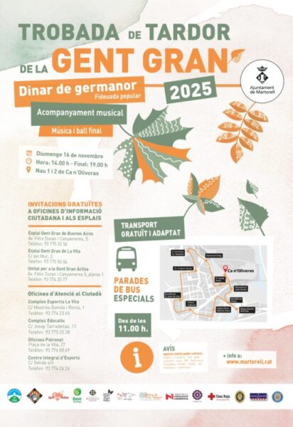 La Bustia cartell Trobada Tardor Gent Gran Martorell