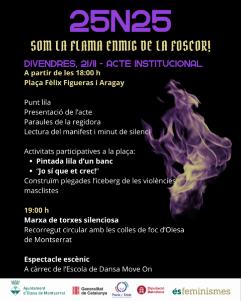 La Bustia cartell acte institucional 25N Olesa